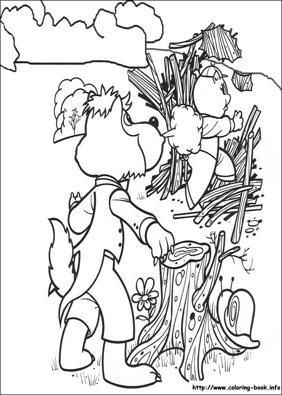 The three little pigs coloring picture